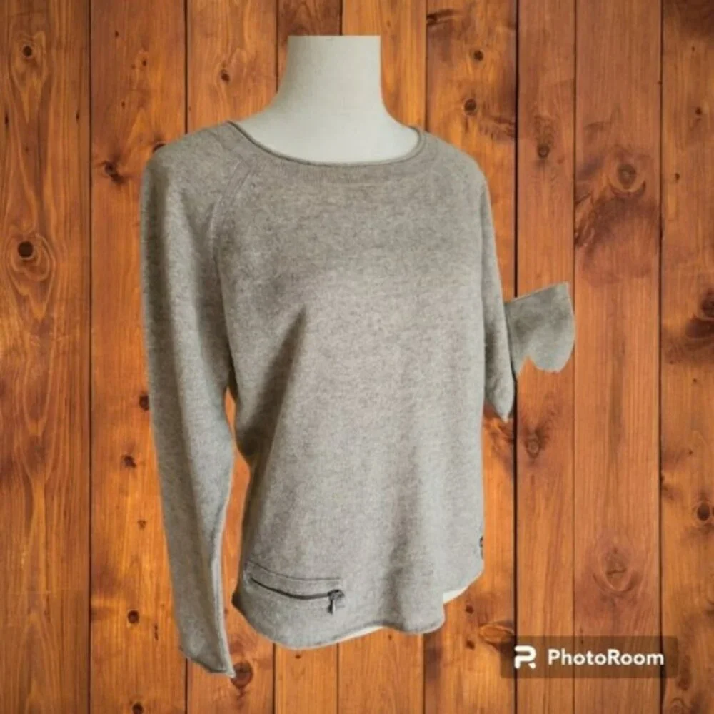 Cashmere Fenn Wright Manson Taupe Sweater size Large EUC - Picture 2 of 9